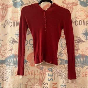 Moda International red hooded top